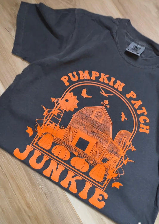 Pumpkin Patch Junkie Fall T-Shirt