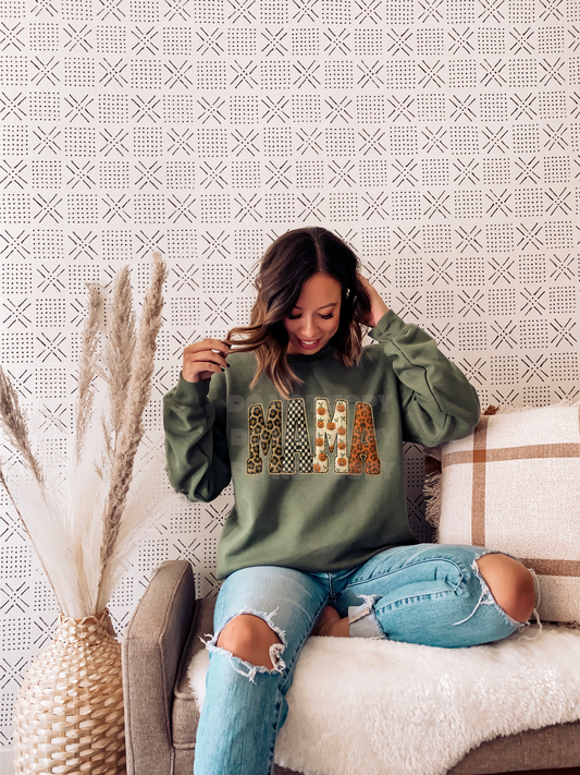 DTF Transfer | MAMA Halloween Patchwork